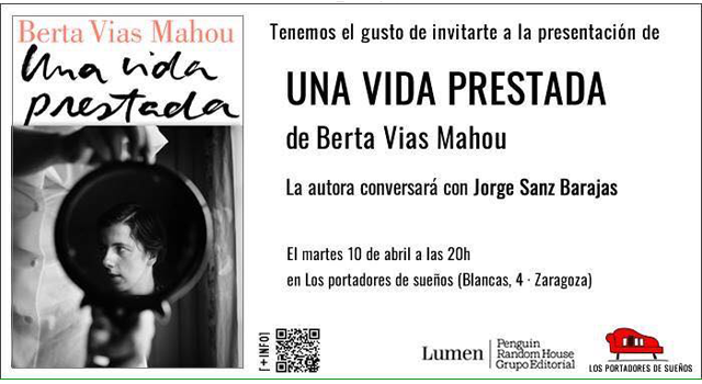 Berta Vias Mahou presenta Una vida prestada en Los Portadores de Sueños